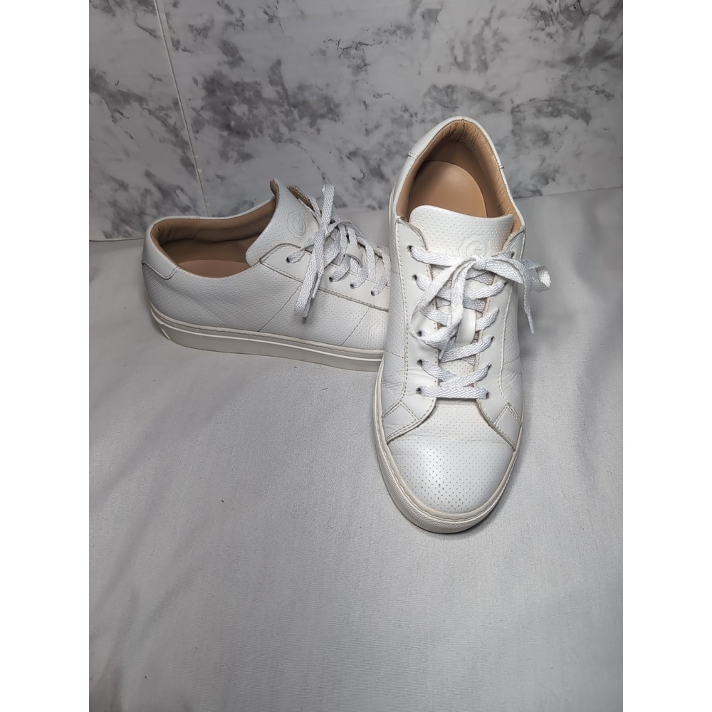 Greats Brooklyn Shoes Womens 9.5 White Low Lace Up Fashion Sneaker Italy